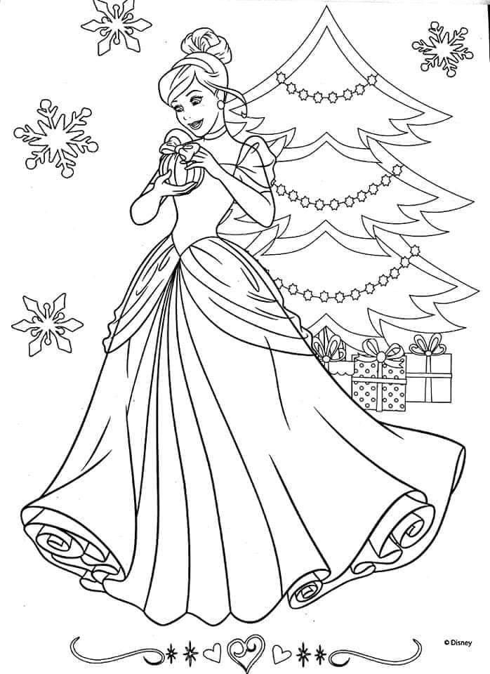 Princesse Disney Coloriage De Noel | Coloriage Noel serapportantà Dé Coloriage