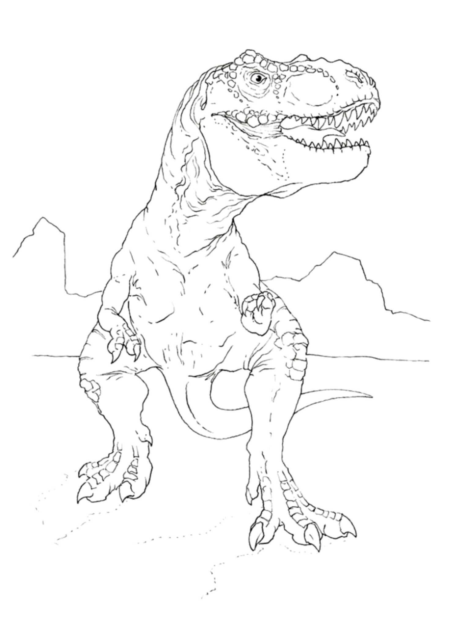 Print &amp;amp; Download - Dinosaur T-Rex Coloring Pages For Kids pour Dessin T Rex,