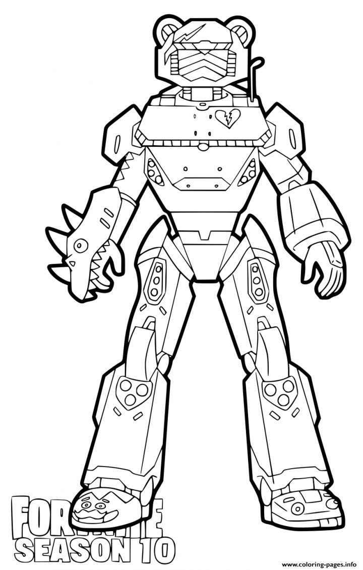 Print Mecha Team Leader Fortnite Season 10 Coloring Pages à Fortnite Season 8 Coloriage