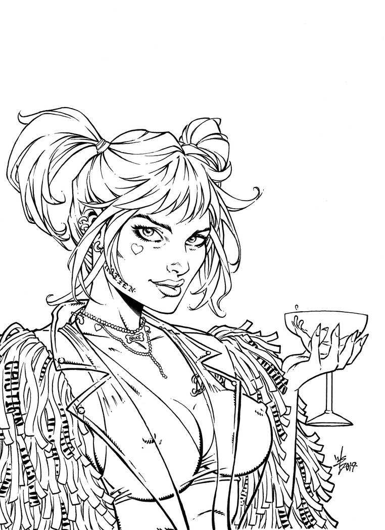 Printable Harley Quinn Birds Of Prey Coloring Pages destiné Coloriage Harley Quinn,