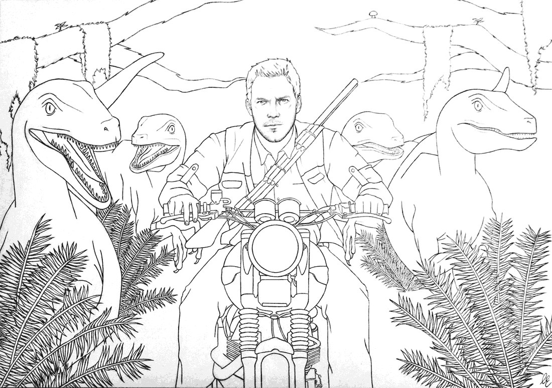Printable Jurassic World Coloring Page - Coloring.rocks! destiné Dessin Coloriage Jurassic World