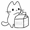 Printable Kawaii Chibi Kitten Coloring Pages Sheets dedans Coloriage Dessin Kawaii Animaux