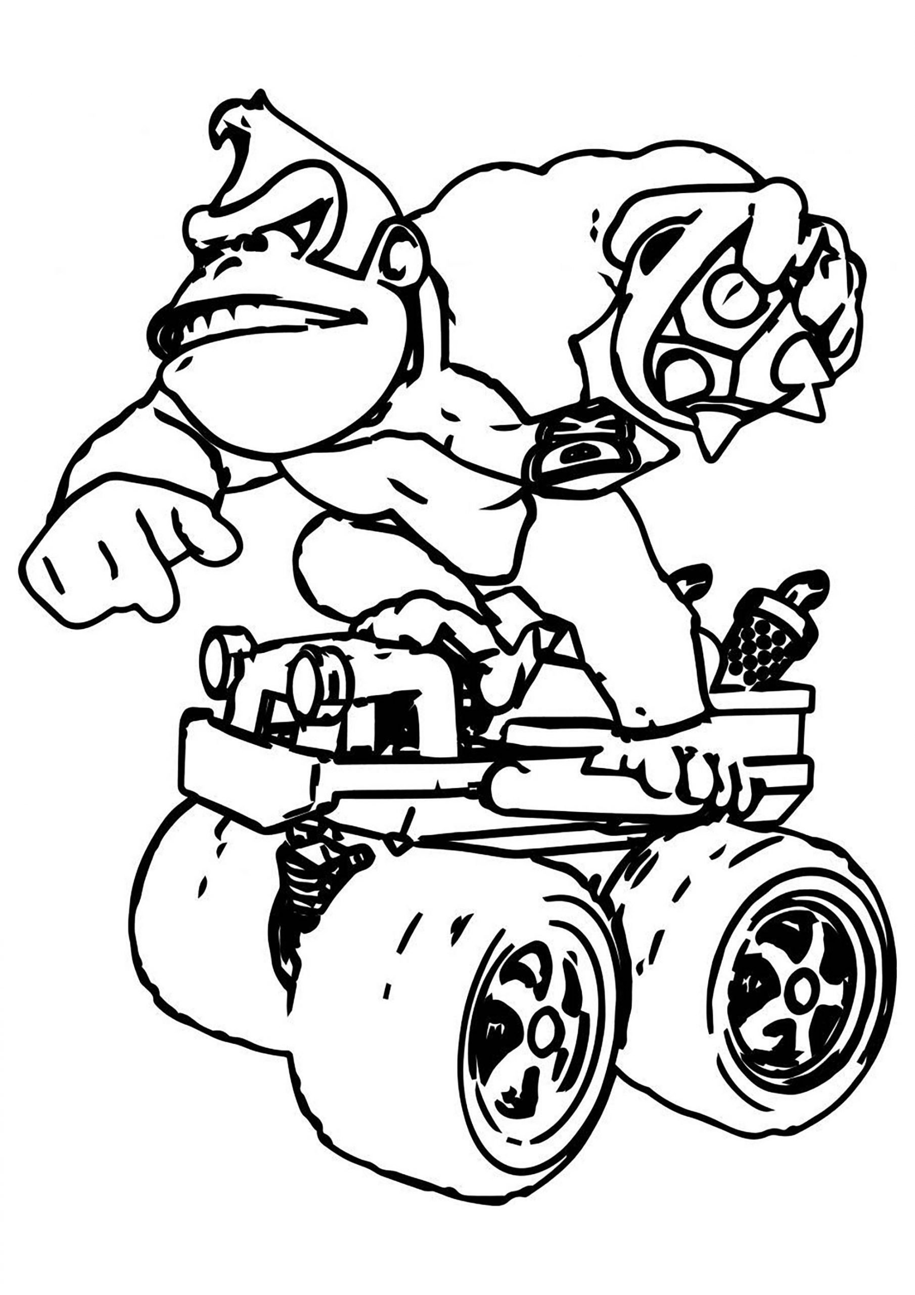 Printable Mario Kart Coloring Pages : Dessin À Imprimer serapportantà Coloriage Mario Kart 8