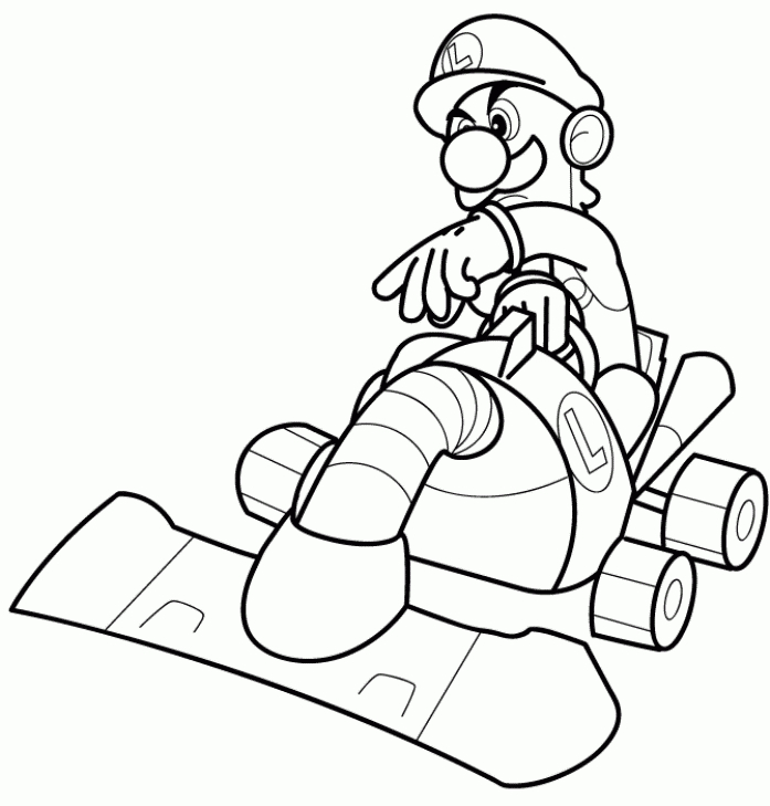 Printing Coloring Pages Mario Kart 8 - Coloring Home dedans Mario Kart 8 Dessin