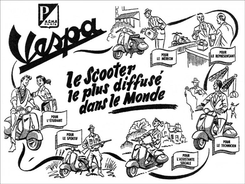 Pub Vespa Vintage - Vintage - Coloriages Difficiles Pour dedans Dessin 60