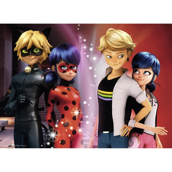 Puzzle 100 Pièces : Miraculous Adrien Et Marinette - Jeux dedans Miraculous Saison 4 Coloriage