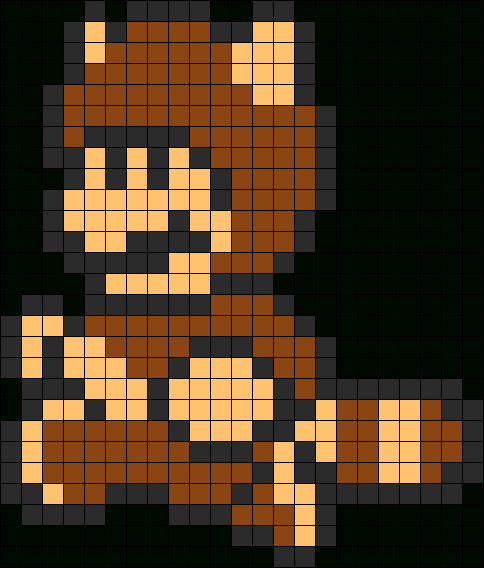 Raccoon Mario Perler Bead Pattern | Bead Sprites pour Dessin 8 Bit