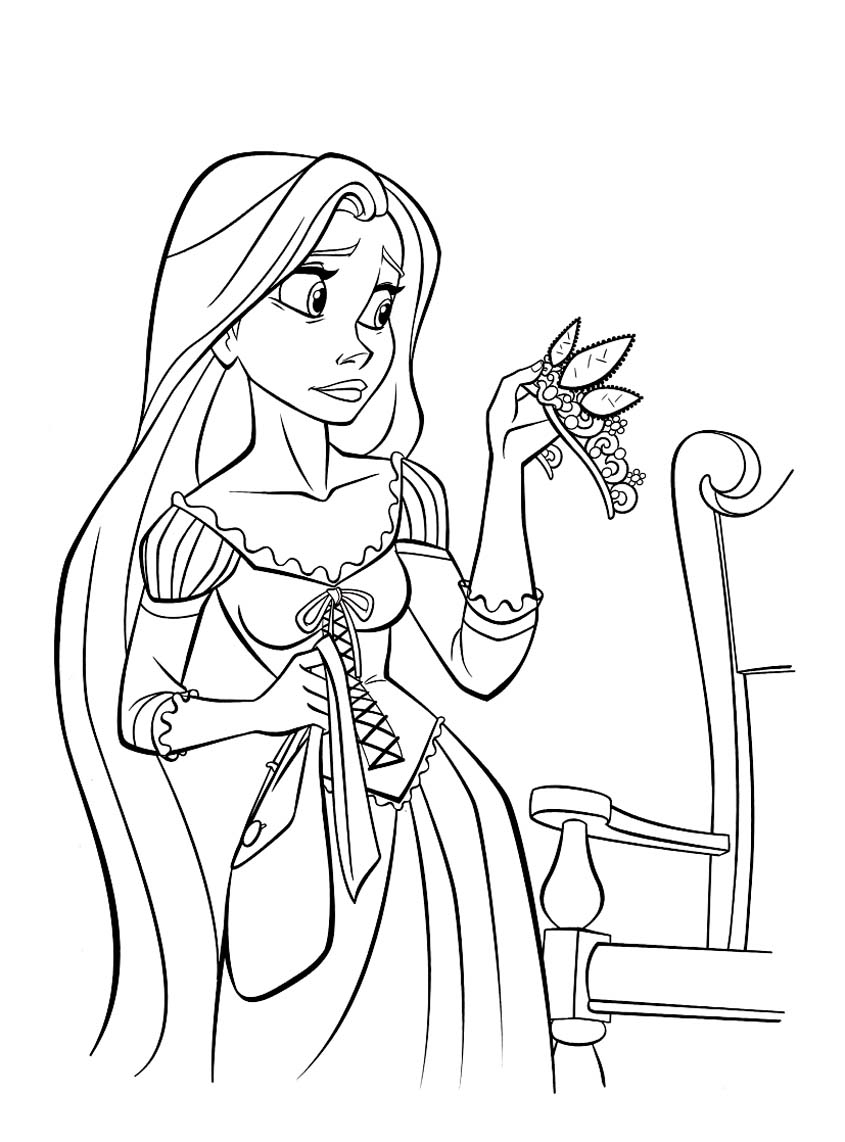 Raiponce Princesse - Coloriage Raiponce - Coloriages Pour dedans Coloriage Dessin Princesse