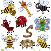 Ramassage D'Insectes De Dessin Animé Illustration De pour Dessin Insecte