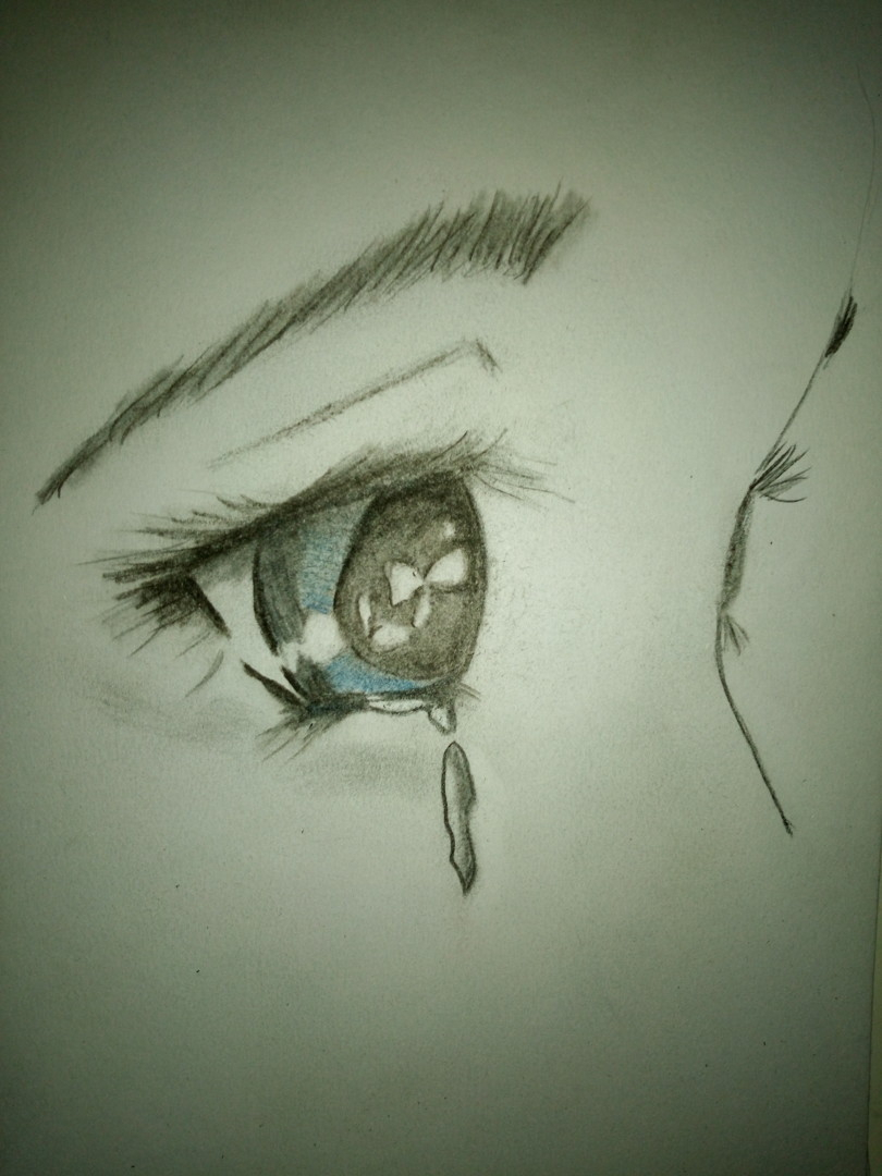 Regard Triste, Dessin Par Ophelie Caze | Artmajeur pour Dessin Triste