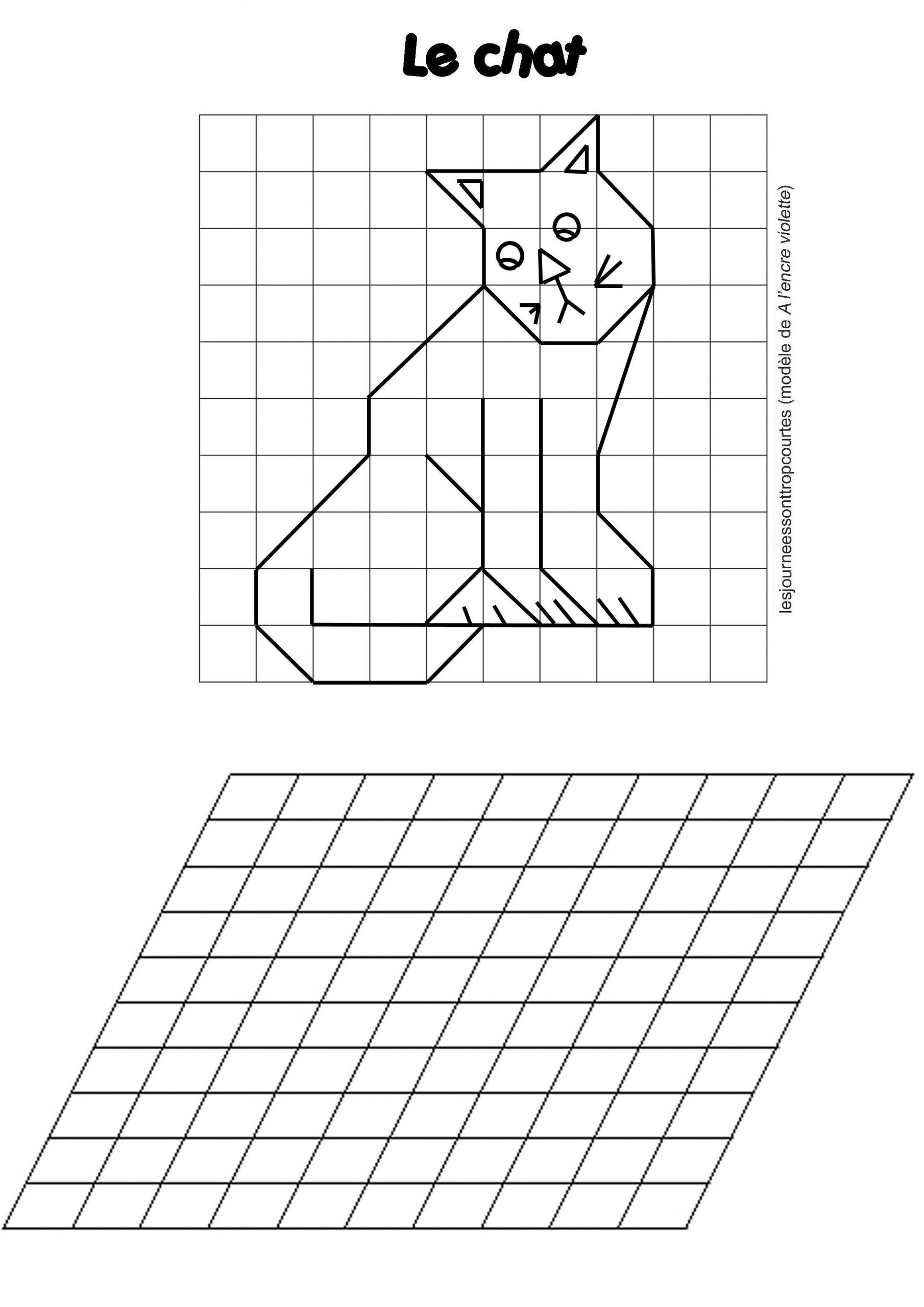 Reproduction De Figures | Dessin Quadrillage, Quadrillage intérieur Dessin Quadrillage