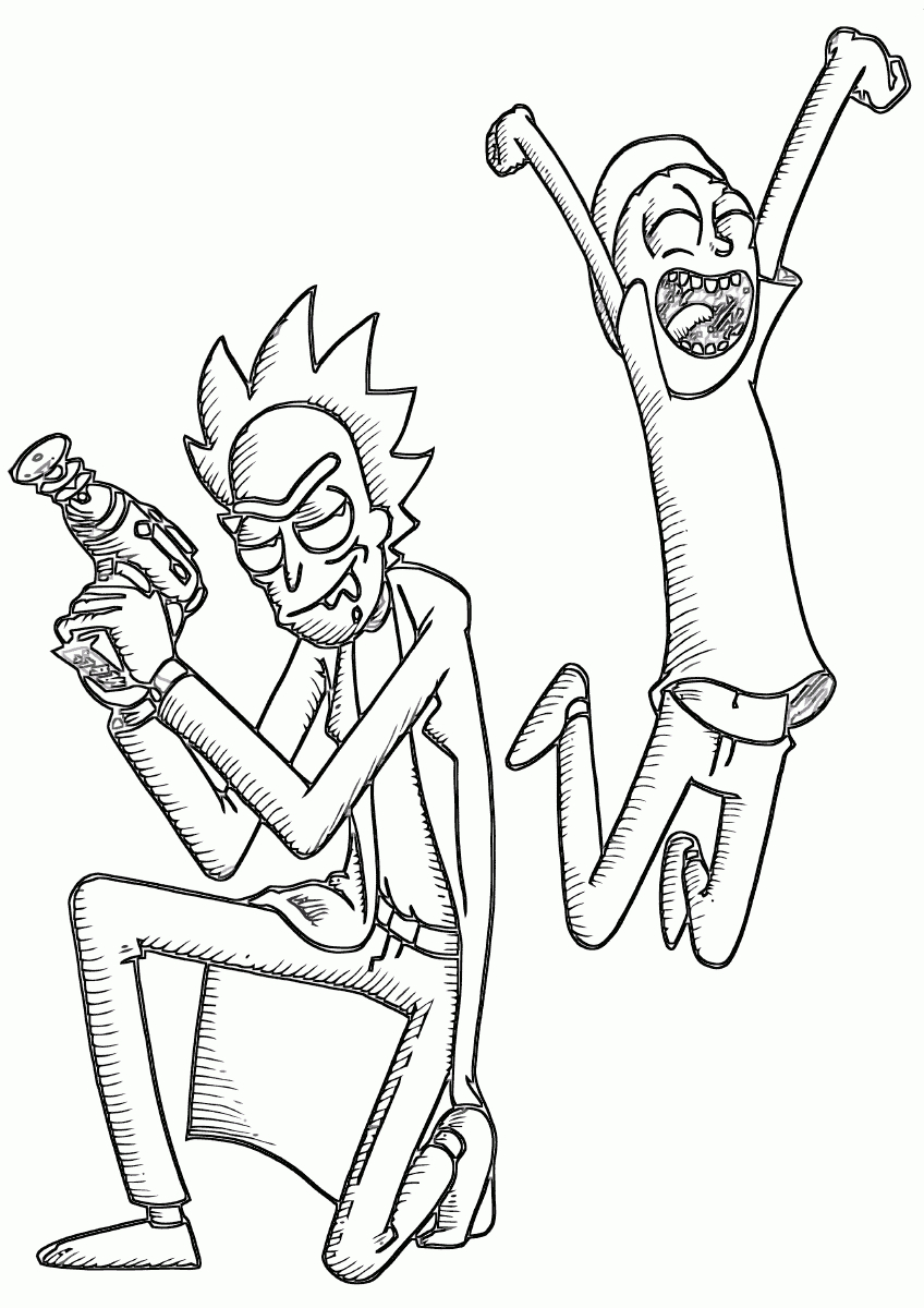 Rick And Morty Coloring Pages - Free Printable Coloring avec Coloriage Dessin Rick Et Morty