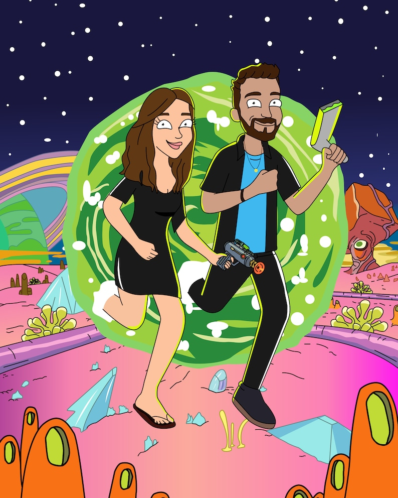 Rick Et Morty Dessin Animé Couple Portrait Jaune Cartoon concernant France 5 Dessin Animé