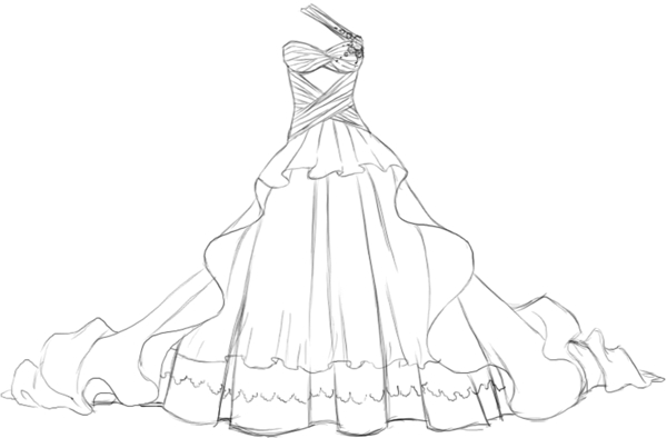 Robe Facile A Dessiner - Robes De Soirée Élégantes 2019 serapportantà Coloriage Dessin Robe De Bal