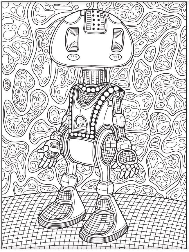 Robot | Colorish: Free Coloring App For Adults By destiné Coloriage Robot