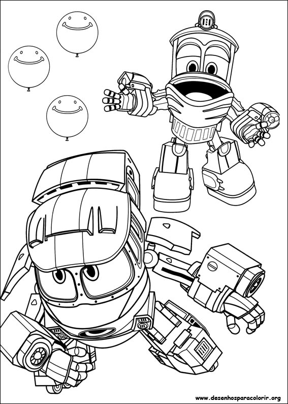 Robot Trains Para Colorir pour Tobot Y Coloriage