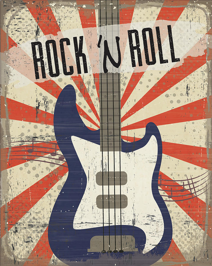 Rock &amp;#039;N Roll Painting By Nd Art &amp;amp; Design tout Coloriage Rock N Roll