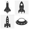 Rocket, Navette Et Vaisseau Spatial Un Ensemble De encequiconcerne Saturn V Dessin