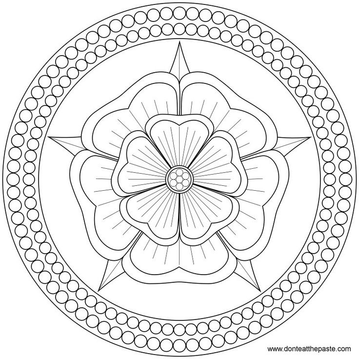 Rose And Pearls Mandala To Color Or Embroider- Jpg Or tout Coloriage A Faire Soi Meme,