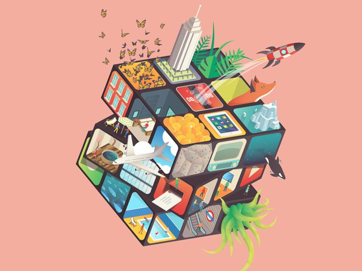 Rubik&amp;#039;S Cube | Isometric Cube, Rubiks Cube, Illustration avec Dessin S Américain 3D,