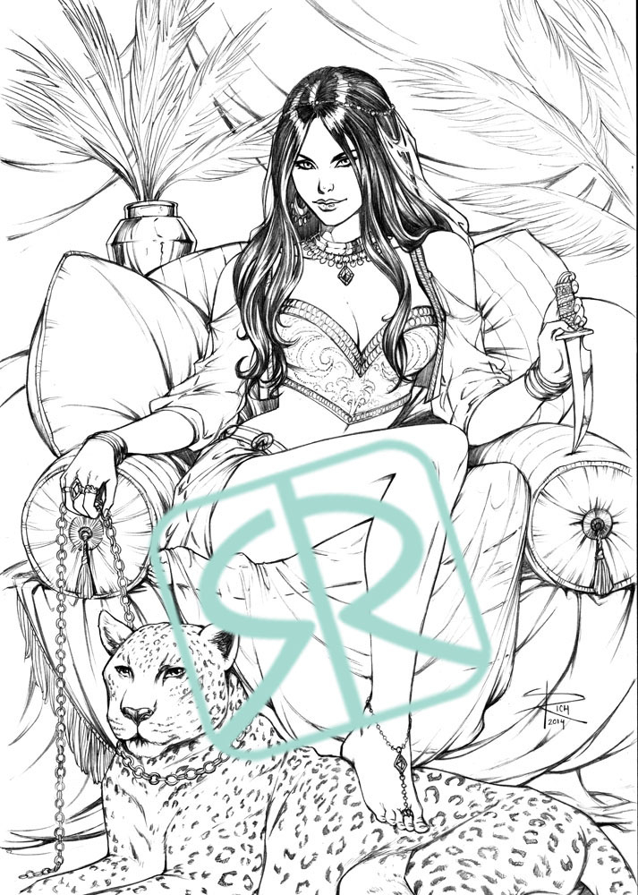 Sabine Prints Coloring Page Set - 6 Digital Files · Sabine intérieur Dessin 6 Filles