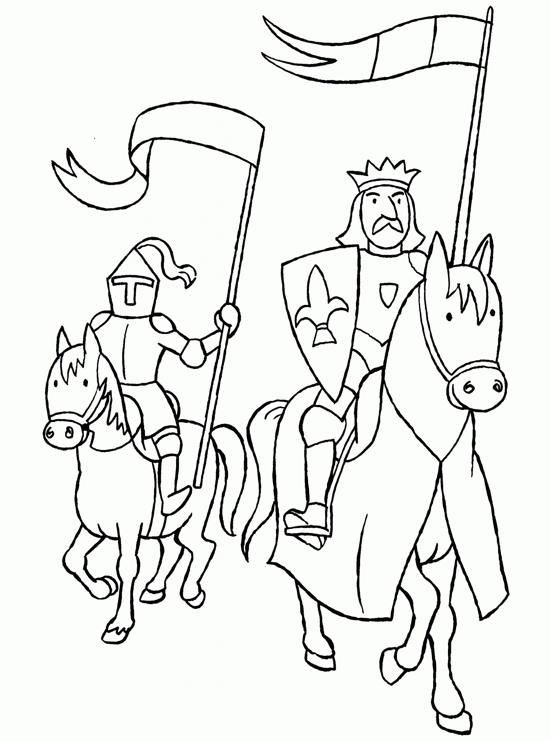 Sélection De Dessins De Coloriage Chevalier À Imprimer Sur intérieur Coloriage Moyen Age À Imprimer