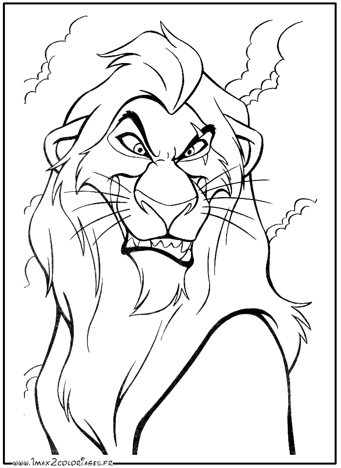 Sélection De Dessins De Coloriage Le Roi Lion À Imprimer à Coloriage Roi Lion,