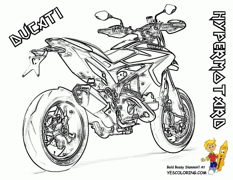 Sélection De Dessins De Coloriage Moto À Imprimer Sur dedans Moto En Y Dessin