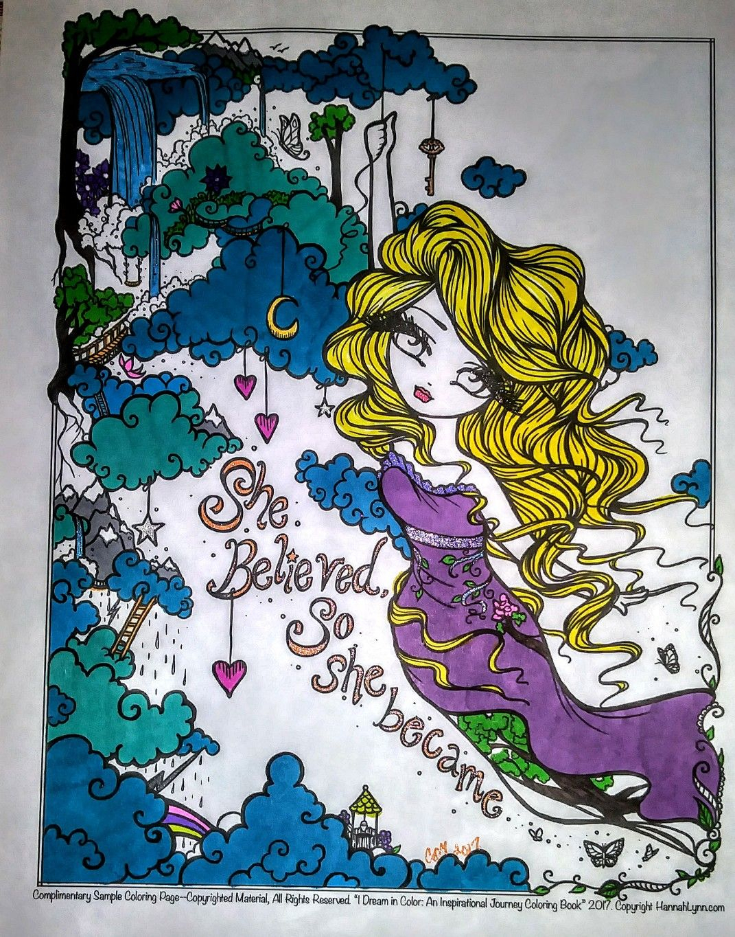 She Believed, So She Became From I Dream In Color Coloring dedans Coloriage Hannah Lynn,