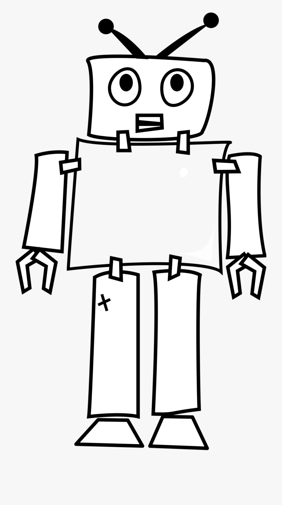 Simple Drawing Of Robot - Robot Black And White Clipart serapportantà I Robot Dessin