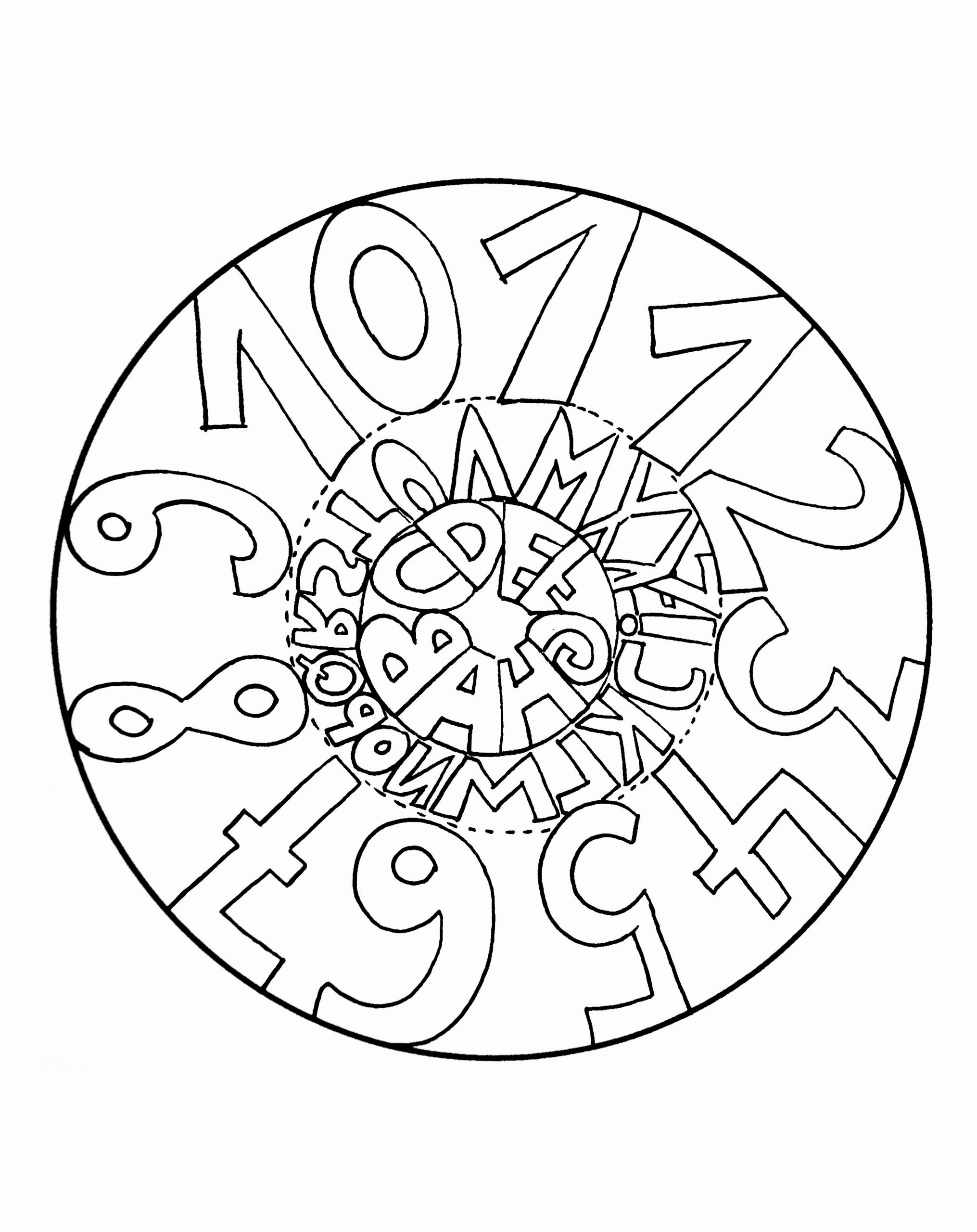 Simple Mandala 23 - Mandalas Coloring Pages For Kids To encequiconcerne Dessin 6 Ans Facile,