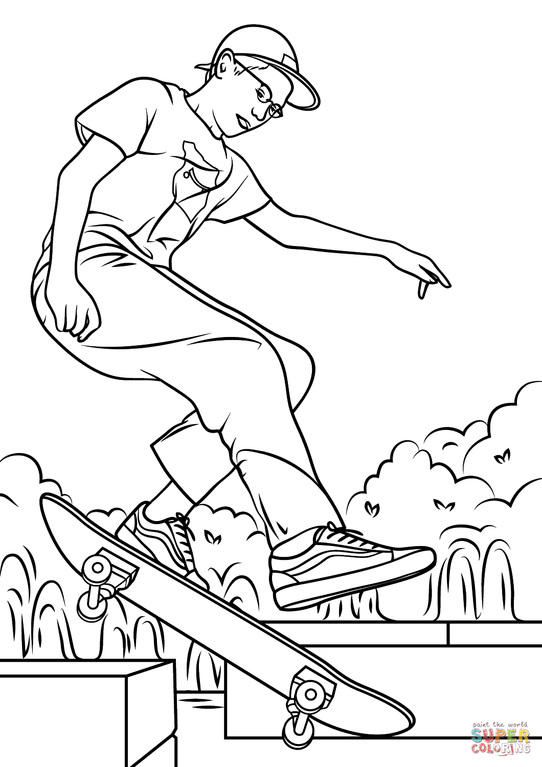 Skateboarding Coloring Pages - Kidsuki encequiconcerne Coloriage K Way