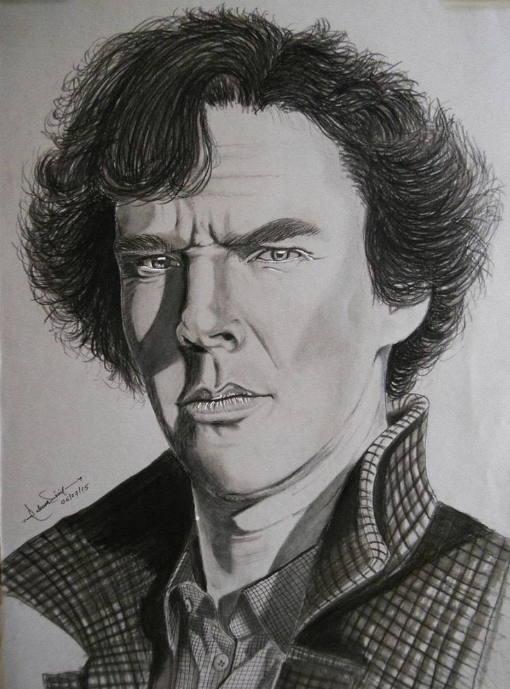 Sketch- Benedict Cumberbatch Pencils Used- Derwent 2B,4B serapportantà Dessin Visage Realiste,