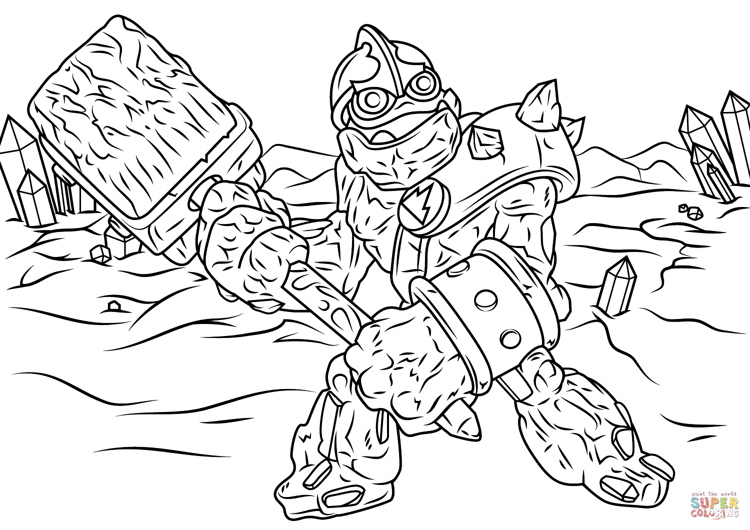 Skylanders Giants Crusher Coloring Page | Free Printable tout Coloriage Squid Game,