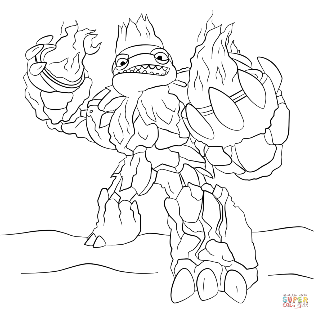 Skylanders Giants Hot Head Coloring Page | Free Printable tout Coloriage Squid Game,