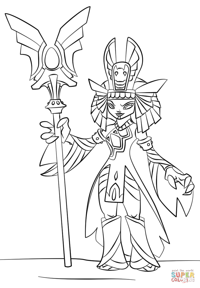 Skylanders Trap Team Golden Queen Coloring Page | Free dedans Coloriage Queen