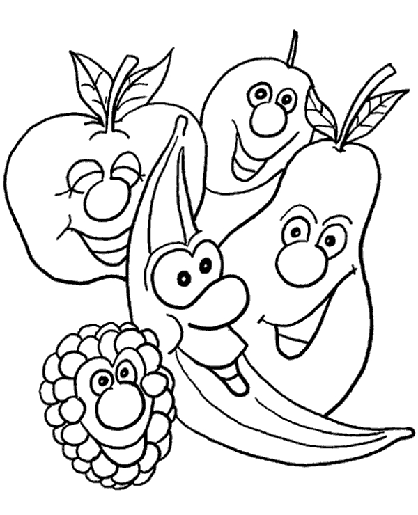 Smiled Fruits Image For Children - Topcoloringpages destiné Coloriage Fruits