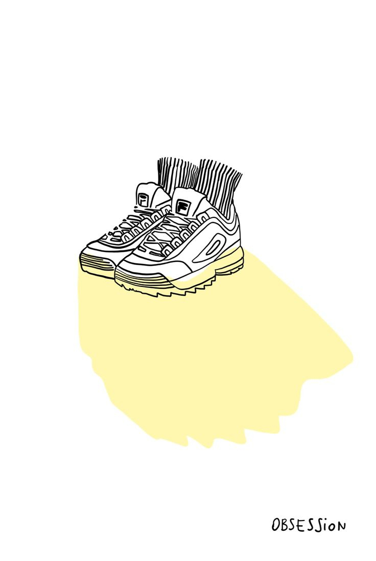 Sneakers Disruptor Fila/ Illustration Www.studiolafolie encequiconcerne Balenciaga Triple S Dessin