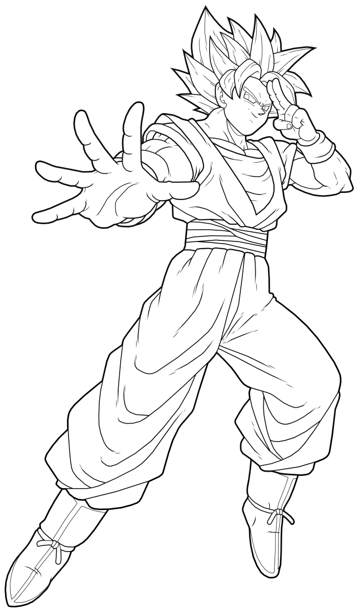 Songoku - Dragon Ball Z Kids Coloring Pages intérieur Coloriage Dragon Ball Z