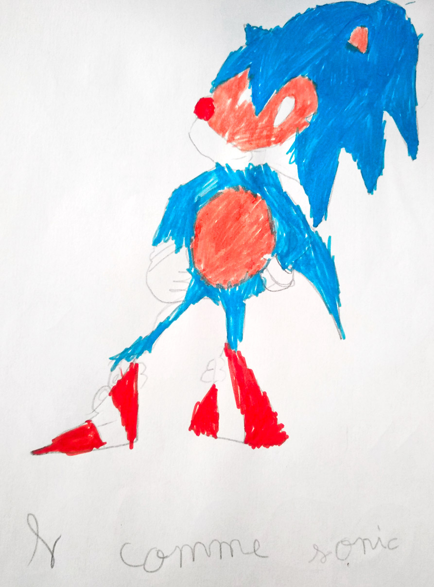 Sonic Par Mohamed Amine | 6 Ans - Graffitigre avec Mohamed 6 Dessin