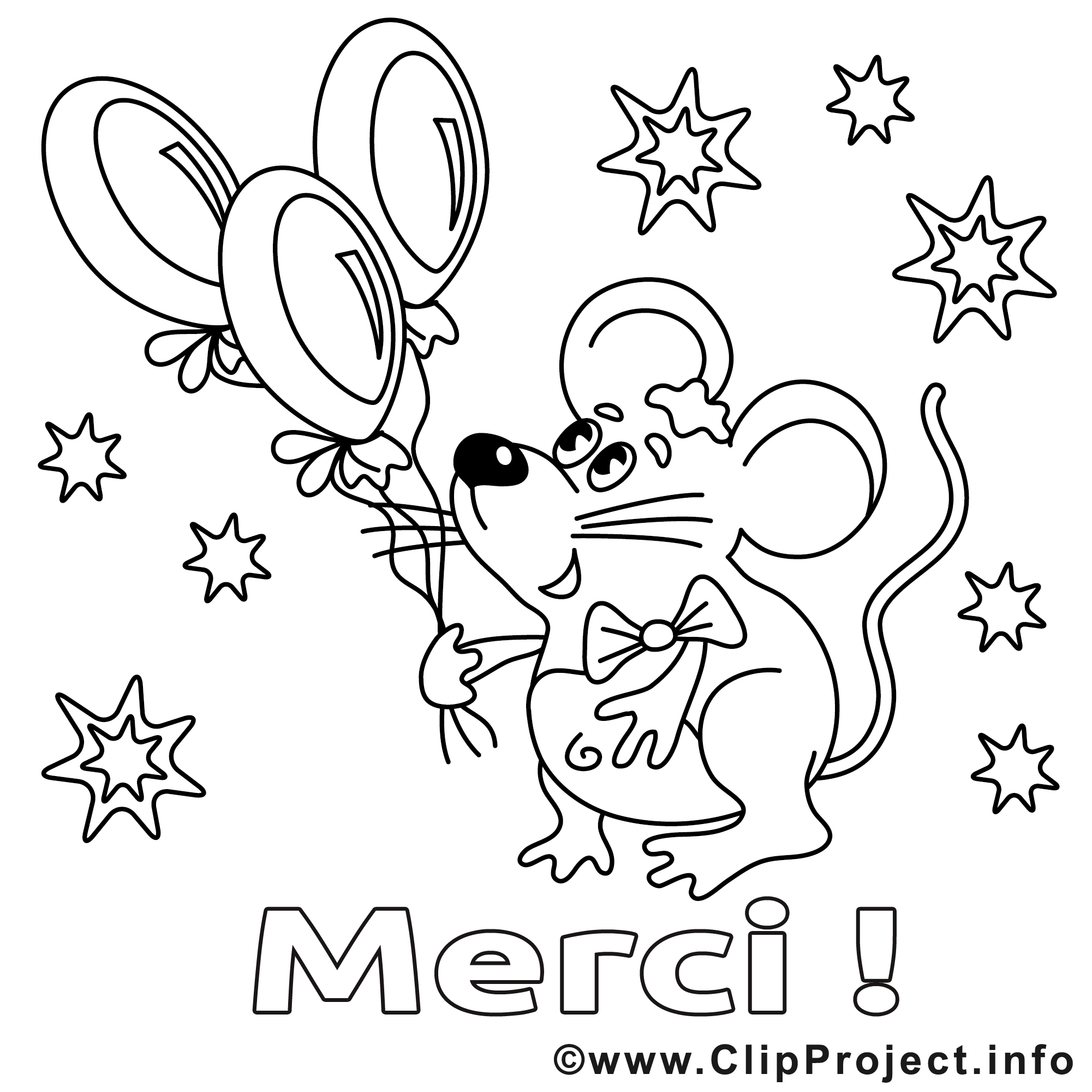 Souris Clipart - Merci Dessins À Colorier - Merci intérieur Photo De Dessin A Colorier