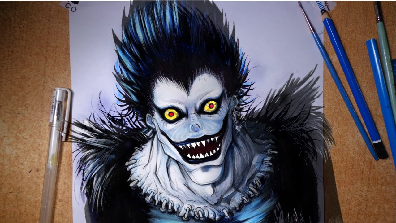 **Speed Drawing** Live **How To Draw Ryuk From Death Note avec L Dessin Death Note