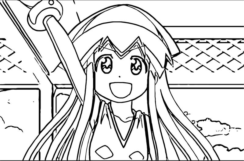 Squid Girl Ika Musume Costume Splatoon Coloring Page destiné Coloriage Squid Game,