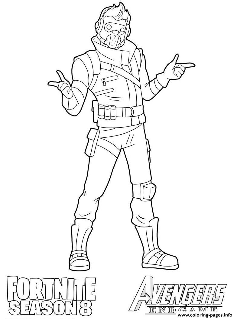Star Lord Coloring Pages - Coloring Home pour Fortnite Saison 7 Coloriage