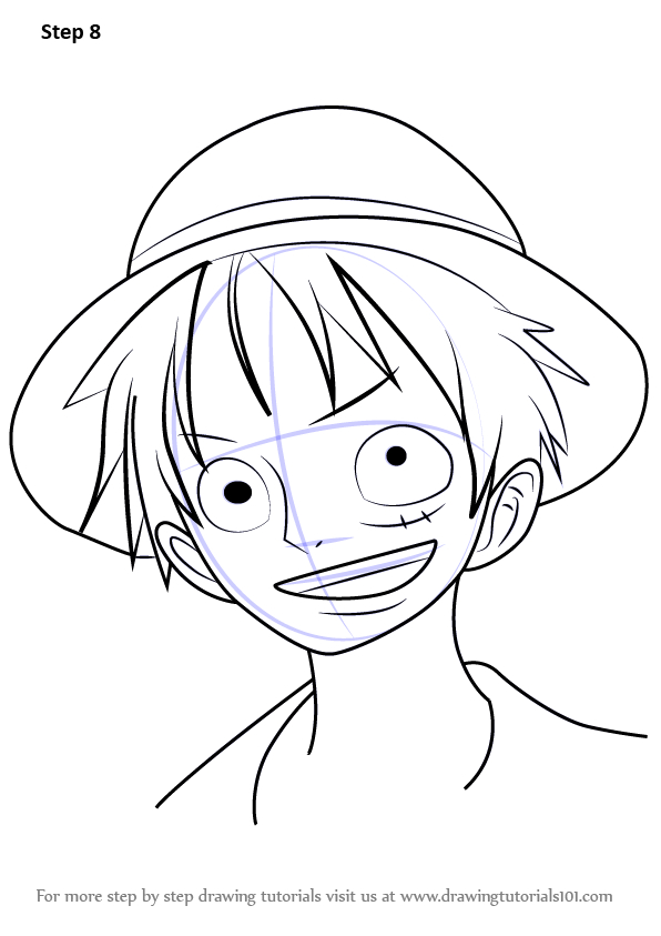 Step By Step How To Draw Monkey D. Luffy From One Piece concernant Coloriage Dessin Luffy