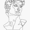 Sticker « David De Michel-Ange, Statue Grecque - Dessin D concernant Dessin Une Ligne