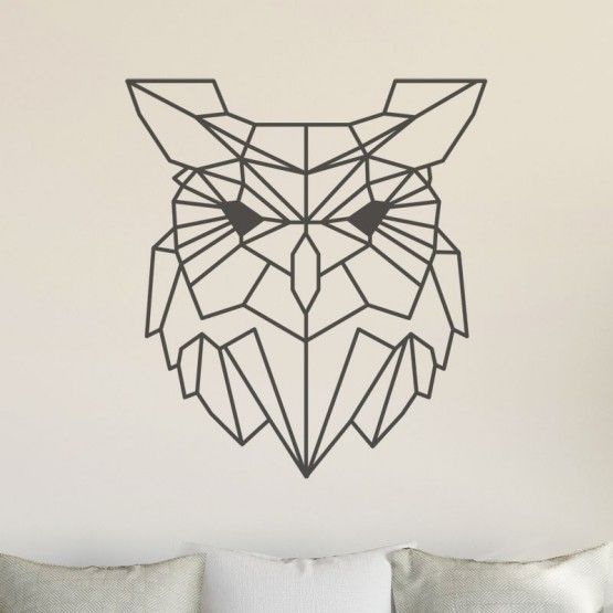 Stickers Hibou Design - Chouette Décoration Murale encequiconcerne Dessin Géométrique