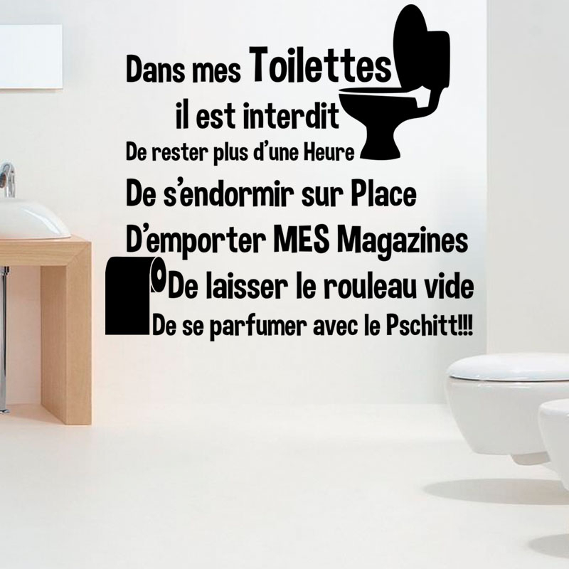 Stickers Humoristique Pour Abattant Wc | Humoursen avec Dessin Wc