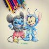 Stitch [As Mickey Mouse] &amp; Mickey Mouse [As Stitch tout Dessin Stitch