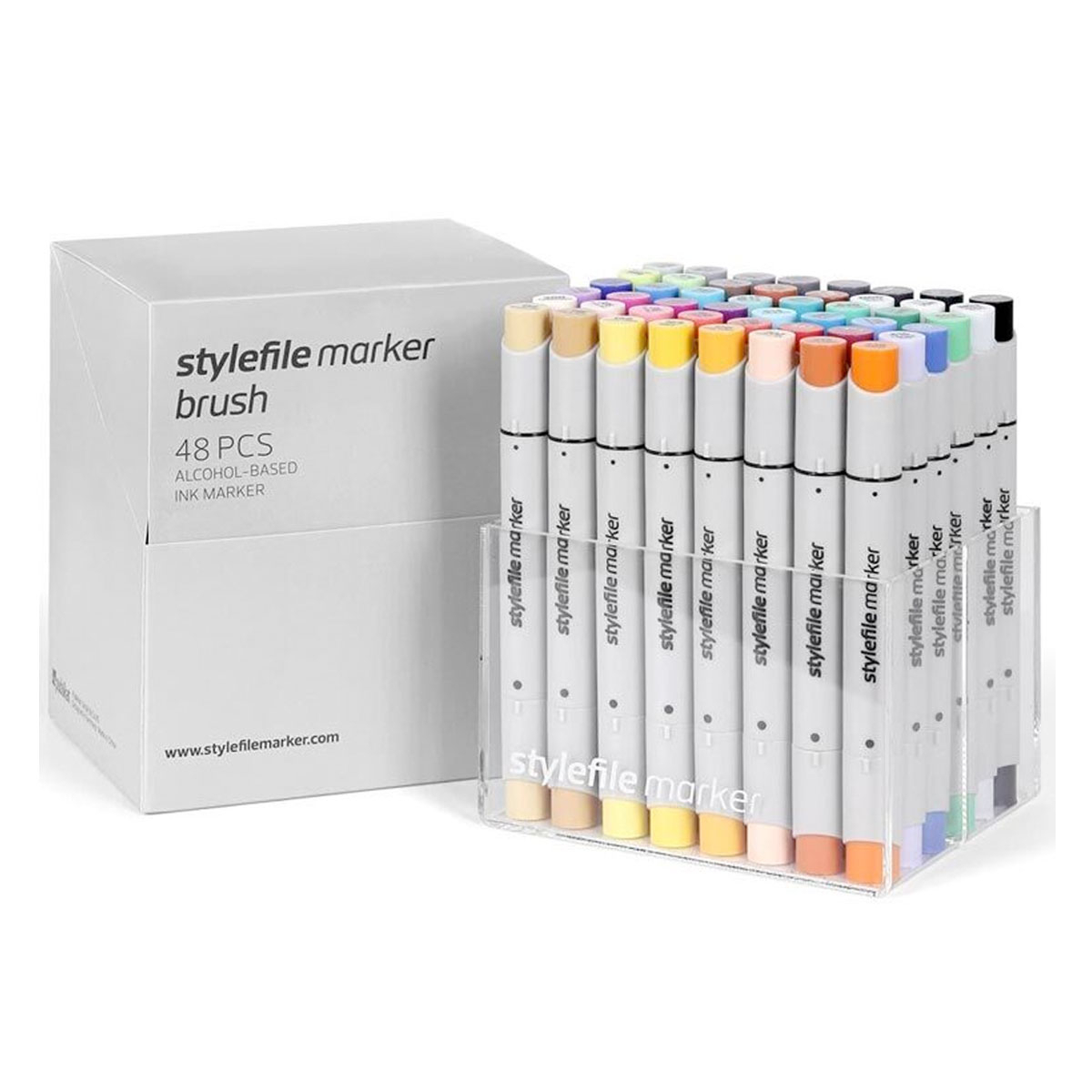 Stylefile Twin Marker Brush 48Er Set Main A - Suitup - Art pour Coloriage Twinmarker,